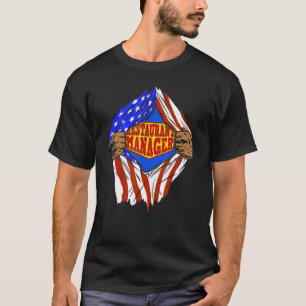 T-shirt Travail de héros Super Restaurant Manager