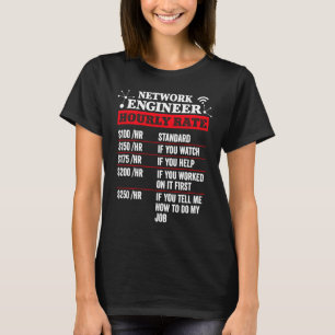 T-shirt Travail de l'administrateur du taux horaire de l'i