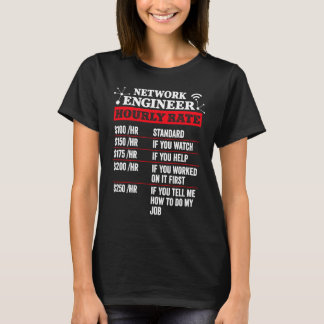 T-shirt Travail de l'administrateur du taux horaire de l'i