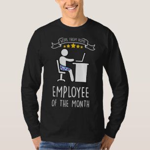 T-shirt Travail De L'Employé À Domicile Du Mois Bureau À D