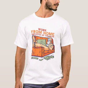 T-shirt Travail De L'Employé À Domicile Du Mois Depuis Le 