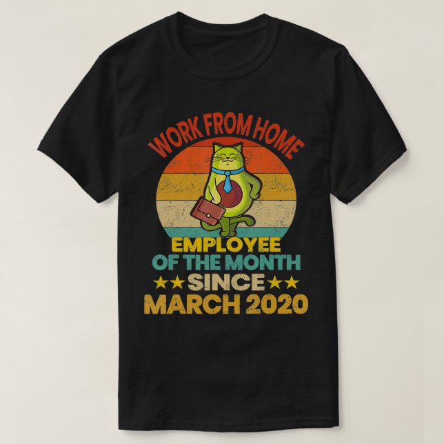 T-shirt Travail de l'employé du mois Avogato Chat A (Design devant)