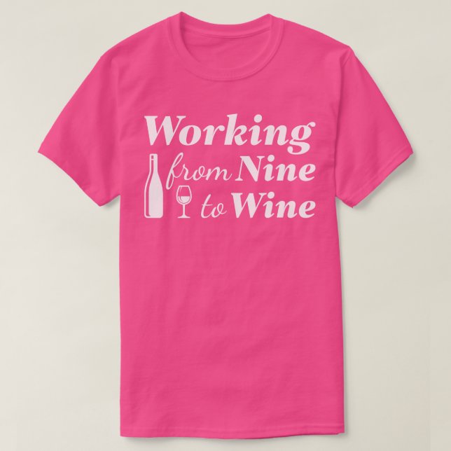 T-shirt Travail De Neuf À Vin 1 (Design devant)