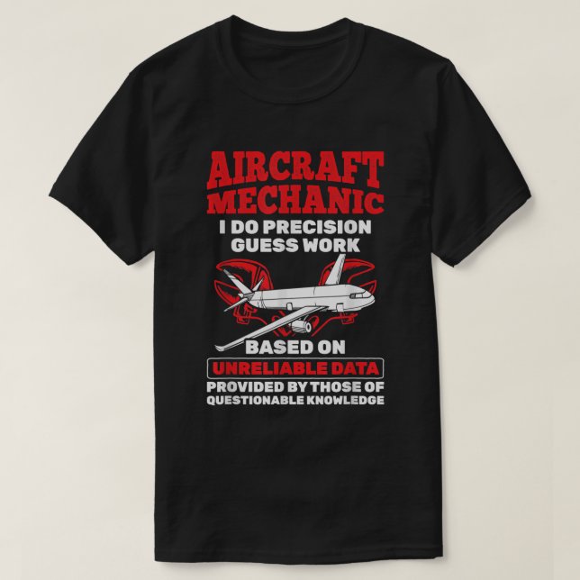 T-shirt Travail de précision de mécanique d'aéronef Aérone (Design devant)