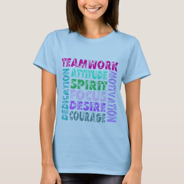 T-shirt Travail d'équipe de VolleyChick (Devant)