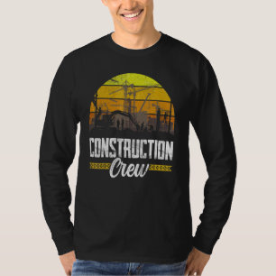 T-shirt Travail d'équipe sur le site du personnel de const