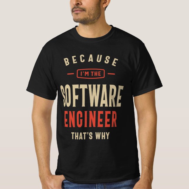 T-shirt Travail d'ingénieur logiciel profession d'annivers (Devant)