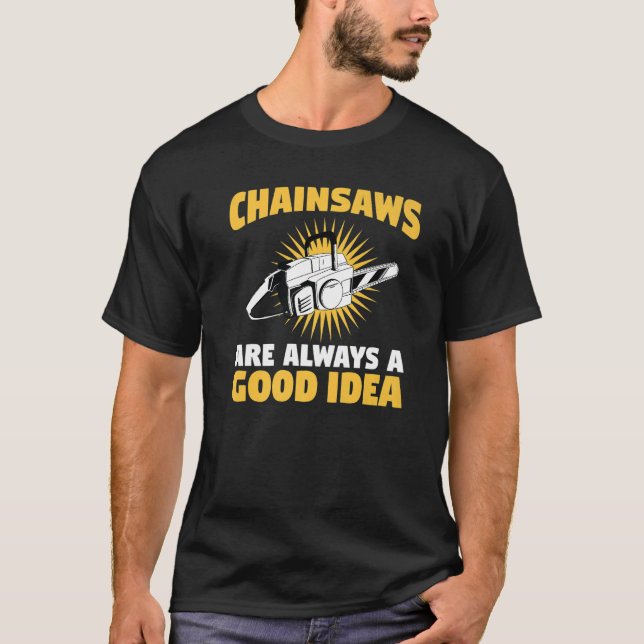 T-shirt Travail du bois Chainsaw Premium (Devant)