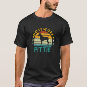T-shirt Travail du nez Pittie Dobermann Chien Silhouette 1