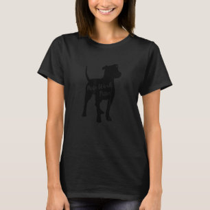 T-shirt Travail du nez Pittie Pit Bull Chien Silhouette