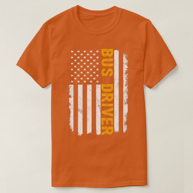 T-shirt Travail du pilote de bus (Design devant)