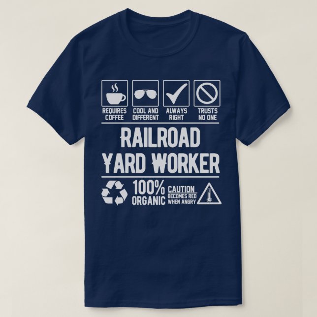 T-shirt Travail du travailleur de triage ferroviaire (Design devant)