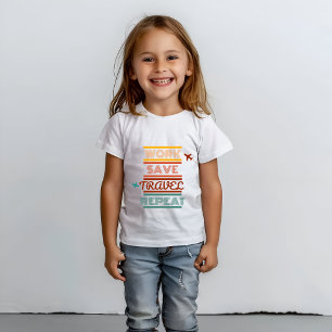 T-shirt Travail Économisez Voyage Répétition - Aventure & 
