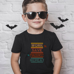 T-shirt Travail Économisez Voyage Répétition - Aventure & 