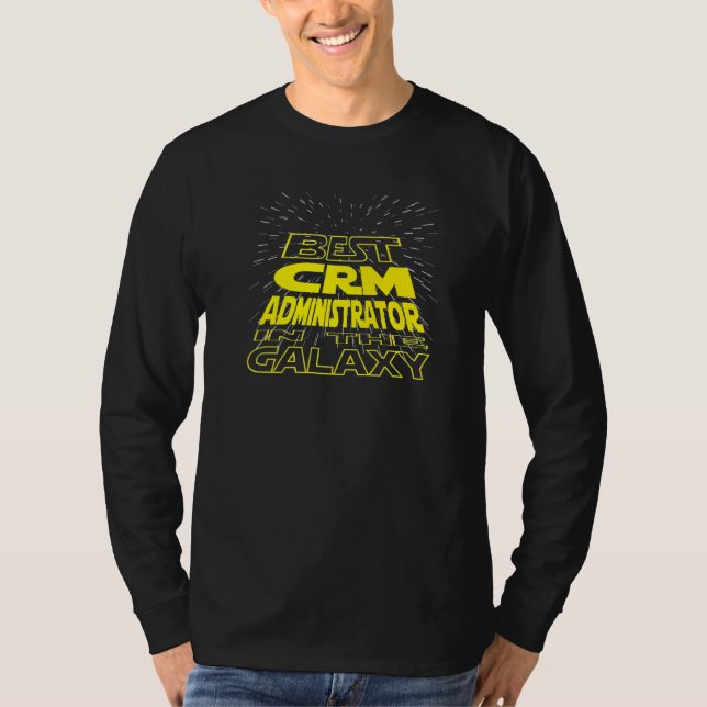 T-shirt Travail Galaxy Cool de l'administrateur Crm (Devant)