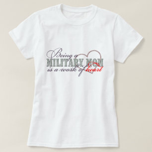T-shirt Travail militaire de maman de coeur