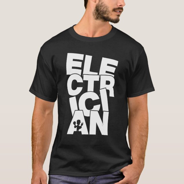 T-shirt Travail professionnel - Electricien (Devant)