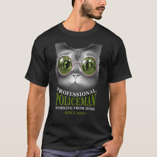 T-shirt Travailler à domicile Policier Officier de police