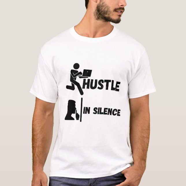 T-SHIRT TRAVAILLER DANS LE SILENCE (Devant)