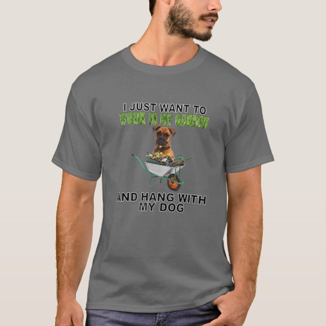 T-shirt Travailler Dans Mon Jardin (Devant)