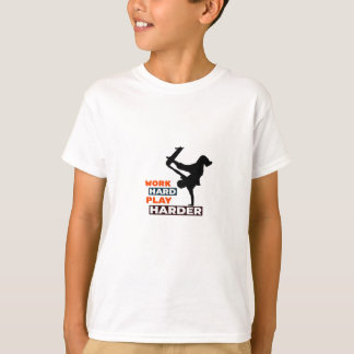 T-shirt Travailler dur Jouer si dur Skateboarder Classic