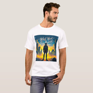 T-shirt Travailler dur rester humble - La motivation ultim