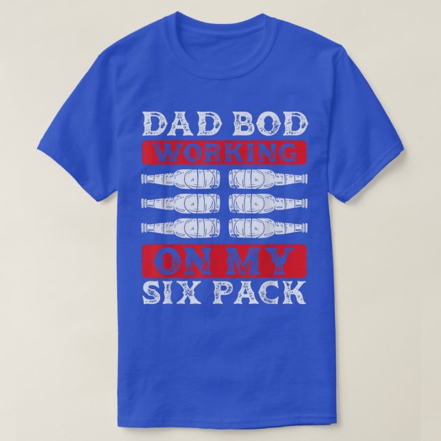 T-shirt Travailler Mon Papa Bod Drôle Fête des pères Bière (Design devant)