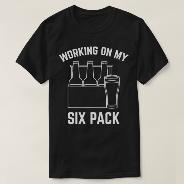 T-shirt Travailler mon Si Pack Funny Craft Beer (Design devant)