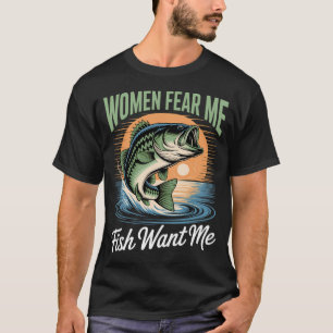 T-shirt Travailler pour vivre Vivre pour pêcher
