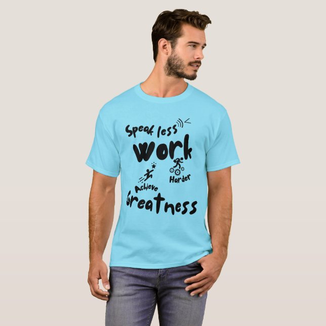 T-shirt Travailler sans langage (Devant entier)