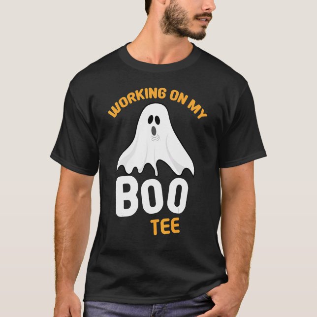 T-shirt Travailler sur mon entraînement d'Halloween Boo Ha (Devant)