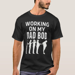 T-shirt Travailler sur mon papa Bod Bière Belly Père Fête