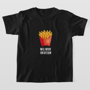 T-shirt Travaillera pour Bitcoin (Noir)