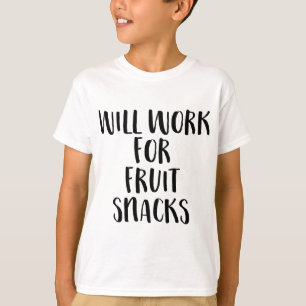 T-shirt Travaillera Pour Des Snacks Fruits Drôle Les Enfan
