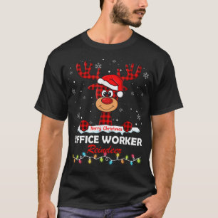 T-shirt Travailleur de bureau Rennes Chapeau de Père Noël