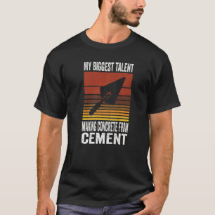 T-shirt Travailleur De Ciment De Construction Pour Un Fini