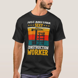 T-shirt Travailleur De Construction À L'Arrière Du Vêtemen