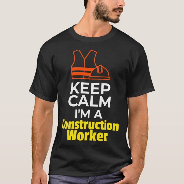 T-shirt Travailleur de construction Veste de sécurité Casq (Devant)