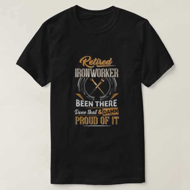 T-shirt Travailleur de fer retraité (Design devant)
