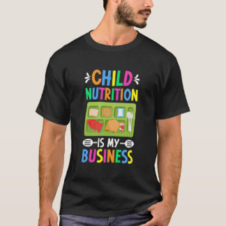 T-shirt Travailleur de la cafétéria scolaire dame de déjeu