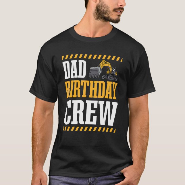 T-shirt Travailleur de la construction Papa Fête d'anniver (Devant)