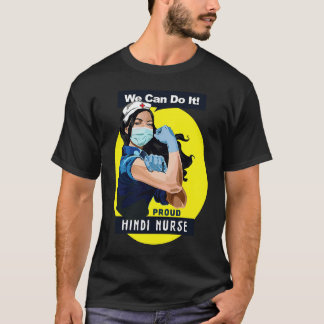 T-shirt Travailleur de première ligne hindou fier Infirmiè