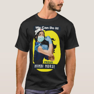 T-shirt Travailleur de première ligne hindou fier Infirmiè