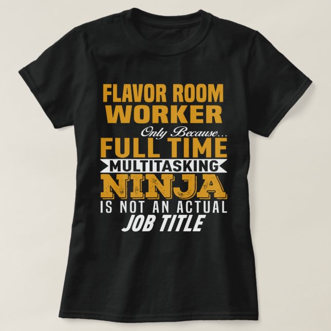 T-shirt Travailleur de salle de saveurs (Design devant)