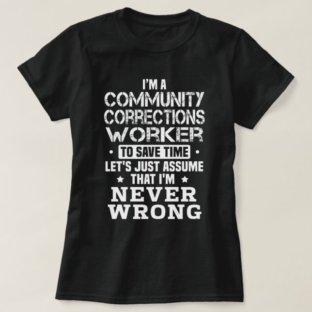 T-shirt Travailleur des services correctionnels communauta (Design devant)