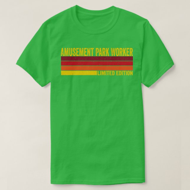 T-shirt Travailleur du parc d'attractions (Design devant)