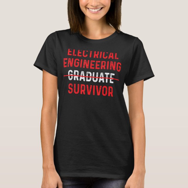 T-shirt Travailleur Funny Electrical Engineering Diplômé S (Devant)