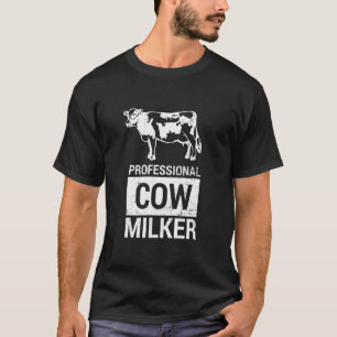 T-shirt Travailleur laitier professionnel agriculteur vach
