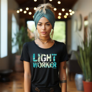 T-shirt Travailleur léger éclat Turquoise illuminé
