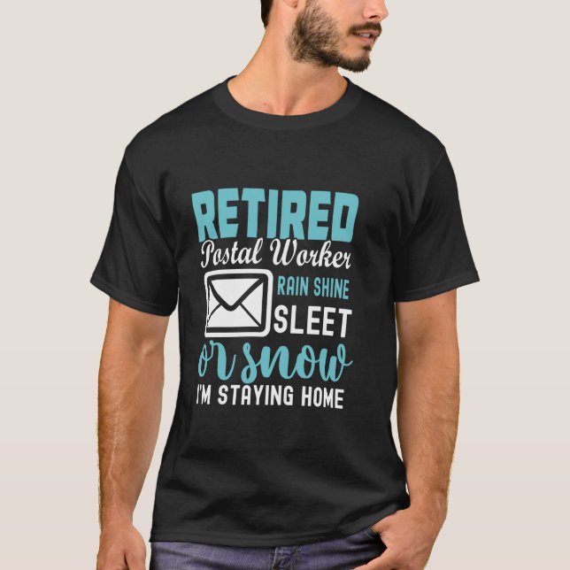 T-shirt Travailleur postal à la retraite (Devant)